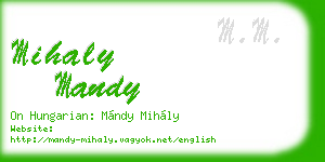 mihaly mandy business card