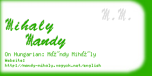 mihaly mandy business card